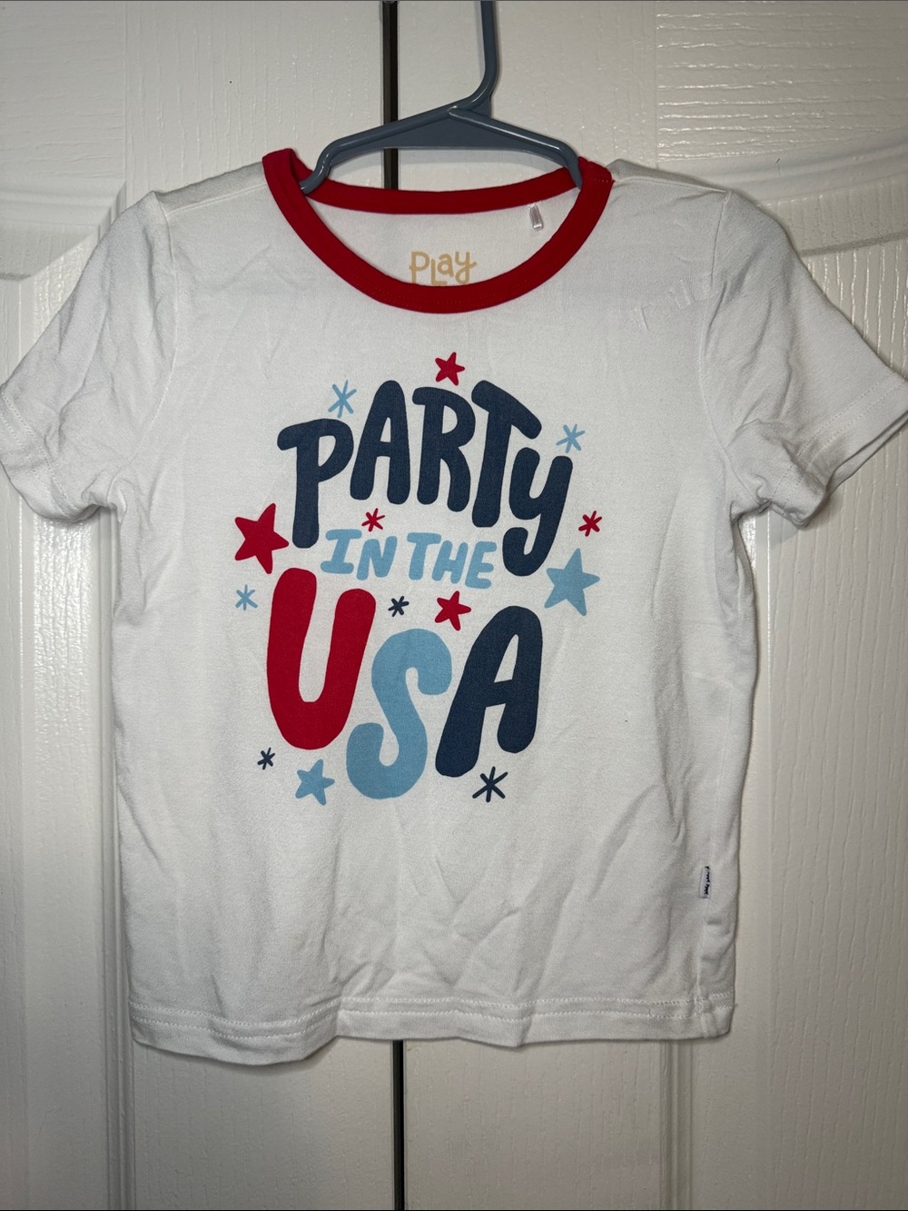 Little sleepies, 2t Kids 'Party in the USA' Graphic Tee - White with Red & Blue